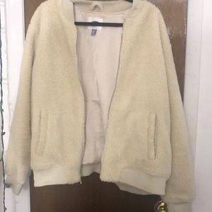 Cream Sherpa jacket